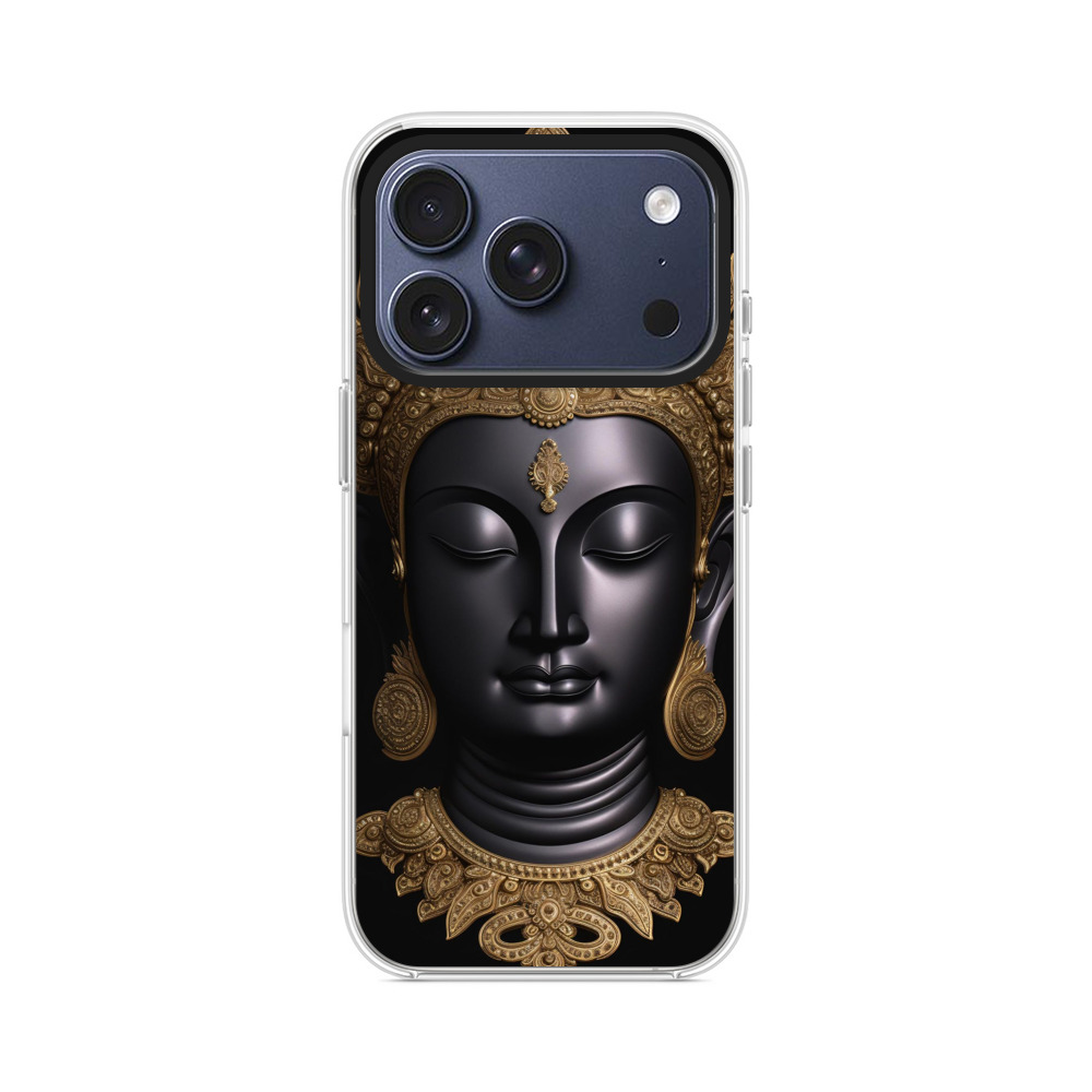 黒と金の仏像飾り iPhone 17 Proオリジナルケース