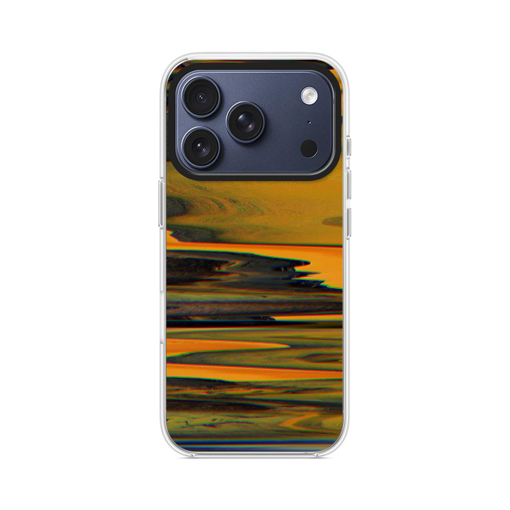 抽象的なオレンジの波模様 iPhone 17 Proオリジナルケース