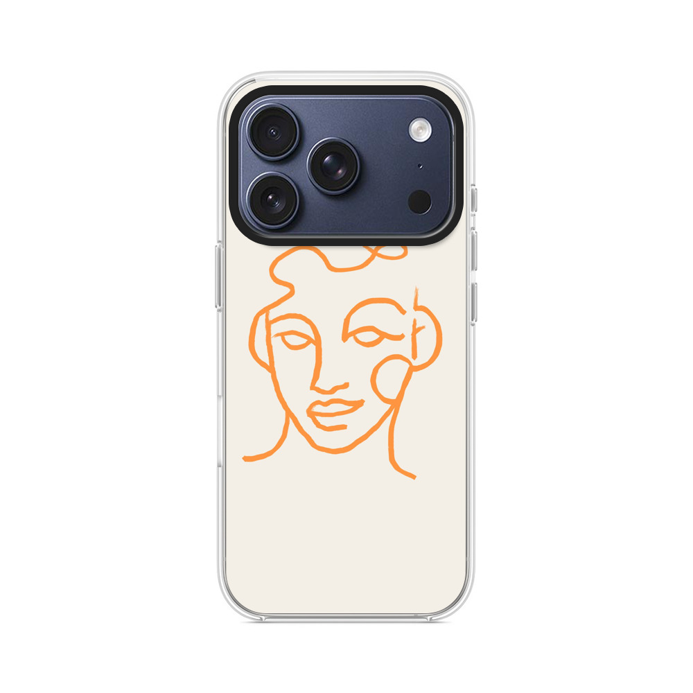 抽象的な女性の顔 iPhone 17 Proオリジナルケース