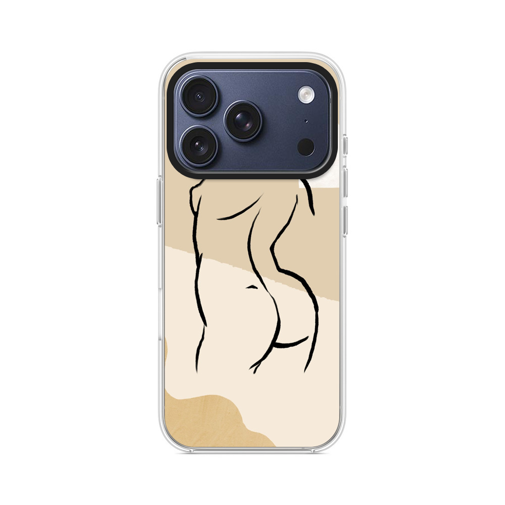 抽象的な体の線画 iPhone 17 Proオリジナルケース