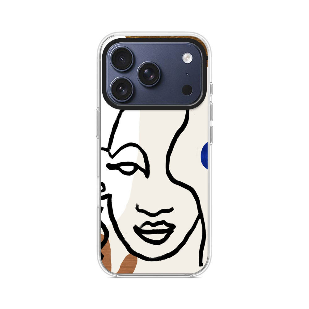 抽象的な女性の顔 iPhone 17 Proオリジナルケース