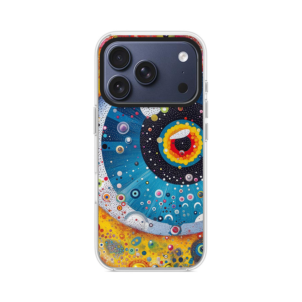 カラフルな目の抽象画 iPhone 17 Proオリジナルケース