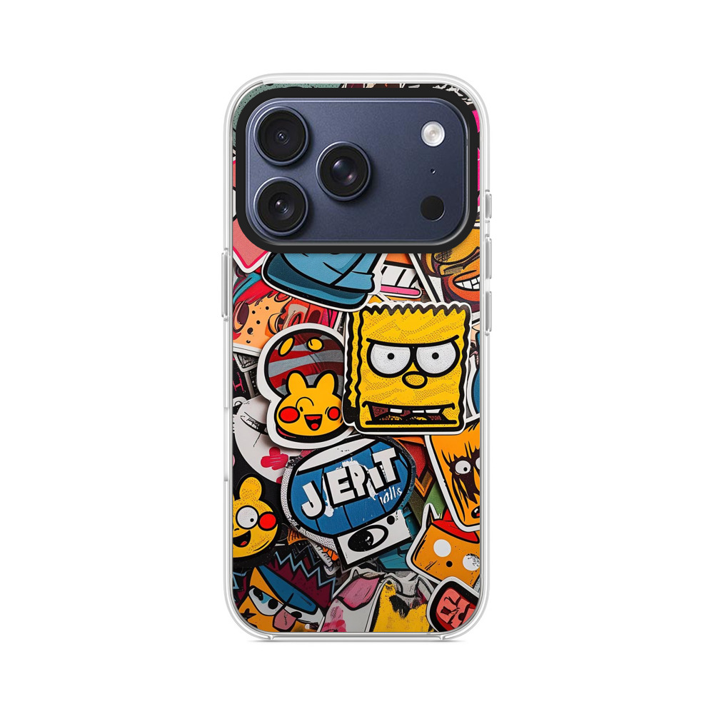 カラフルステッカー集合 iPhone 17 Proオリジナルケース