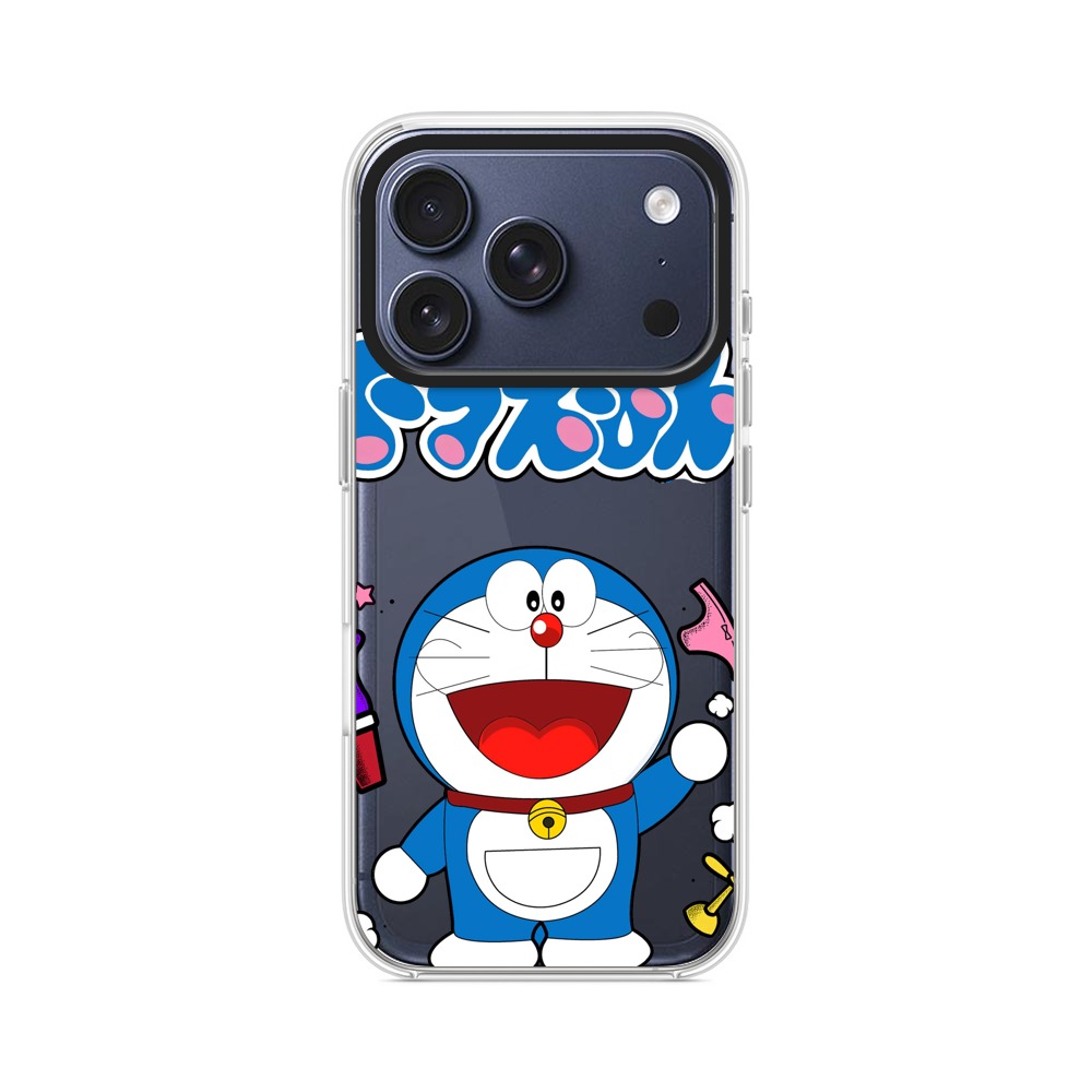 ドラえもんロゴとキャラ iPhone 17 Proオリジナルケース
