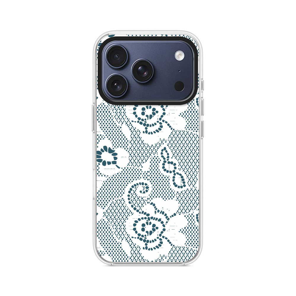 ドットパターン花柄デザイン iPhone 17 Proオリジナルケース