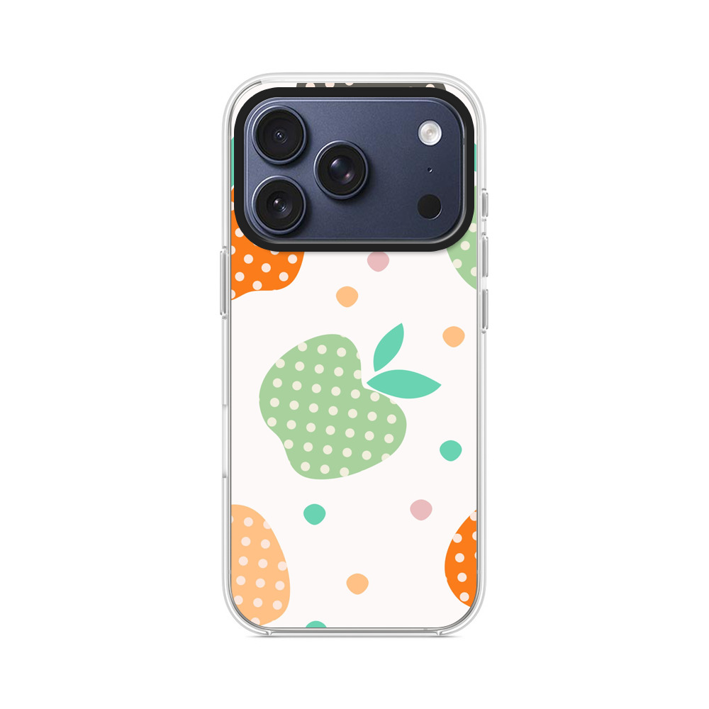 ドット柄のりんごのパターン iPhone 17 Proオリジナルケース
