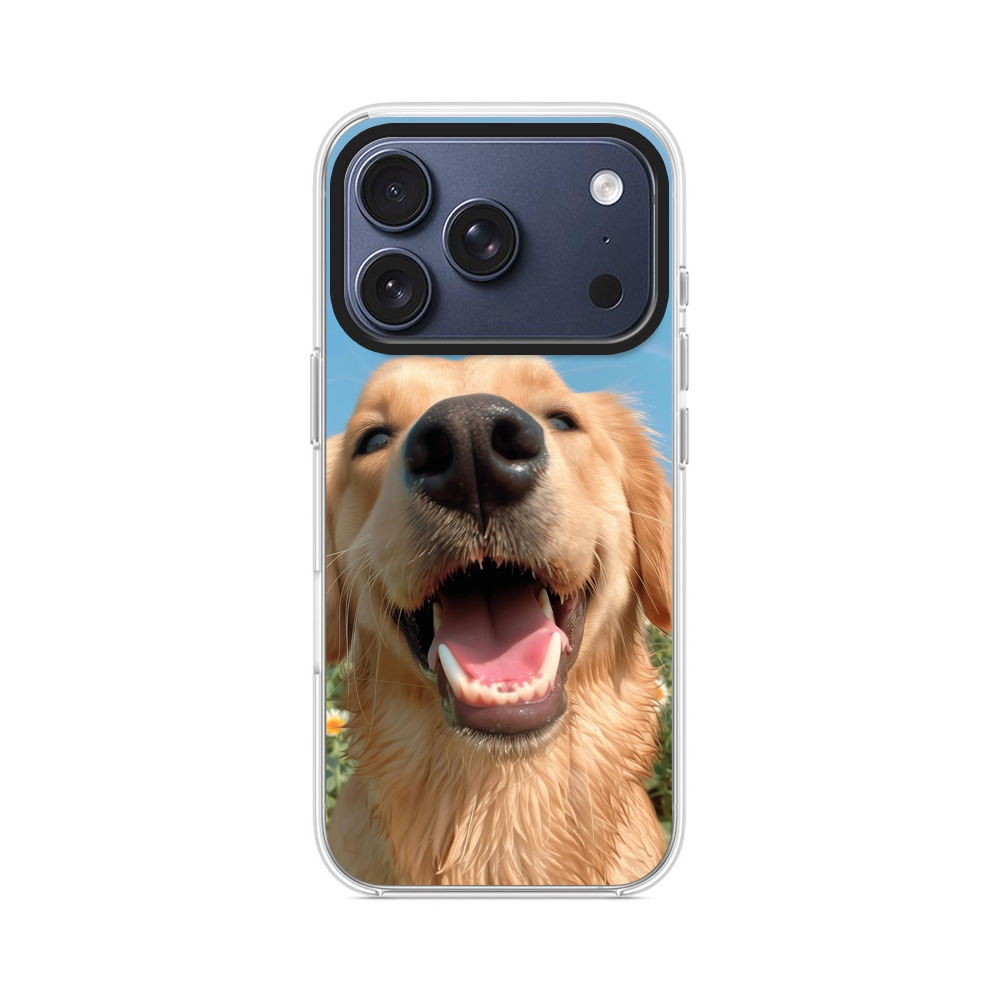 笑顔のゴールデンレトリバー犬ケース用写真 iPhone 17 Proオリジナルケース