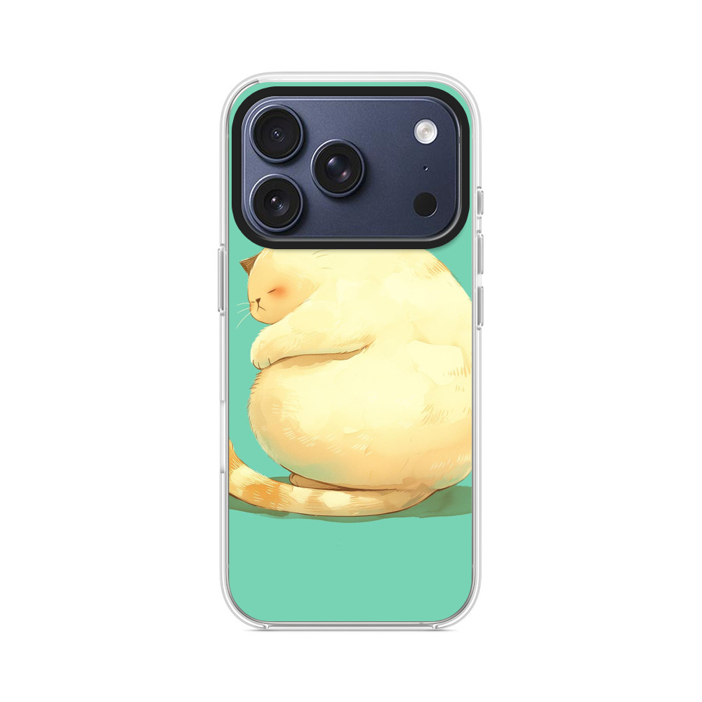 ふっくら眠る可愛い猫 iPhone 17 Proオリジナルケース