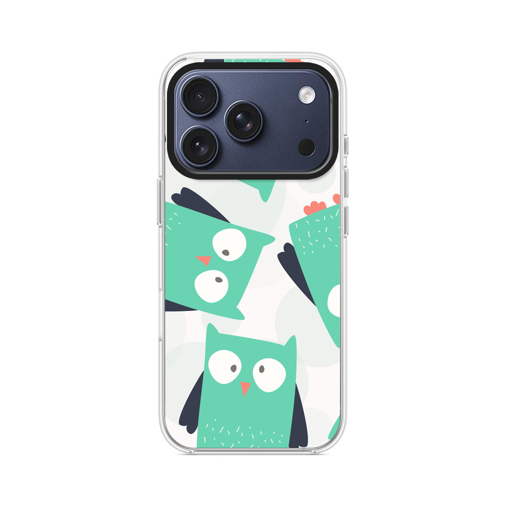 フクロウのパターン iPhone 17 Proオリジナルケース