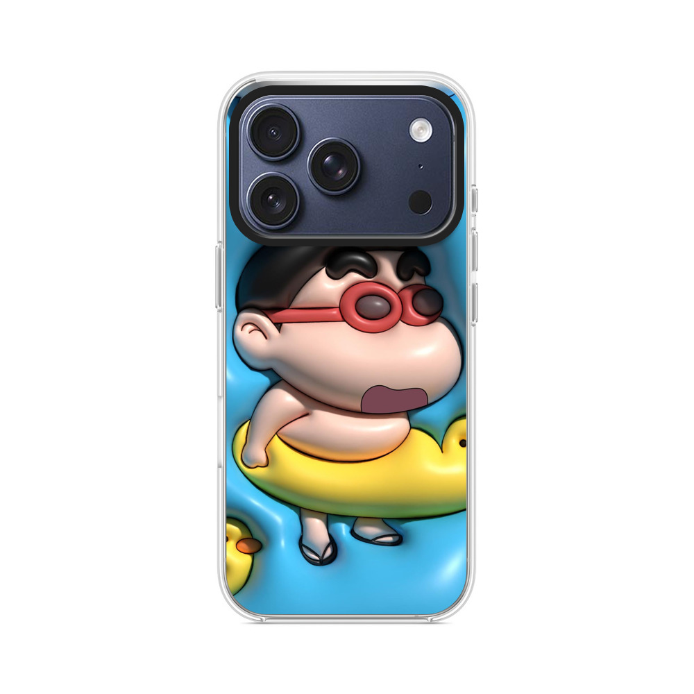 アヒル浮き輪のキャラクター iPhone 17 Proオリジナルケース