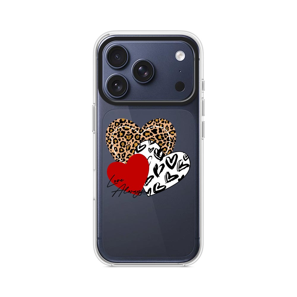 ハートのデザイン iPhone 17 Proオリジナルケース