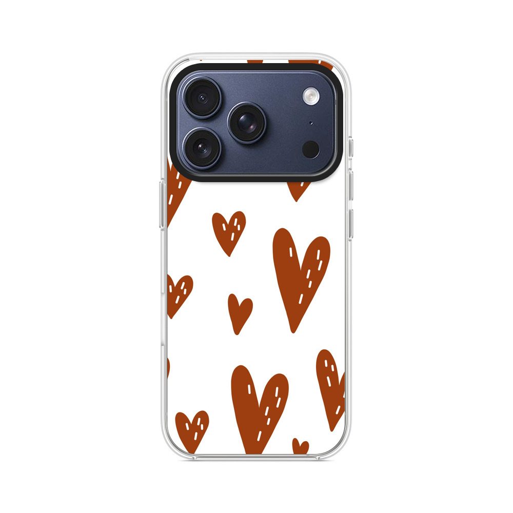 ハートのパターン iPhone 17 Proオリジナルケース