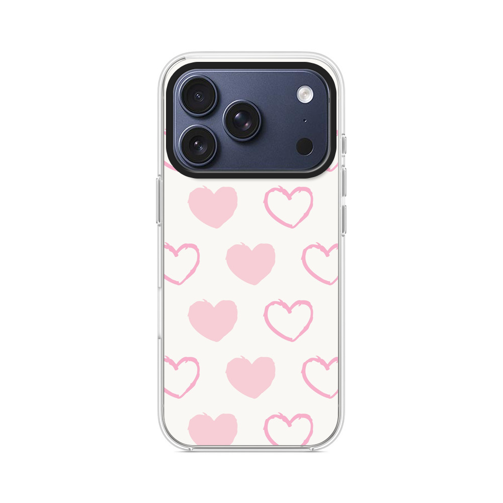 ハートのパターン iPhone 17 Proオリジナルケース