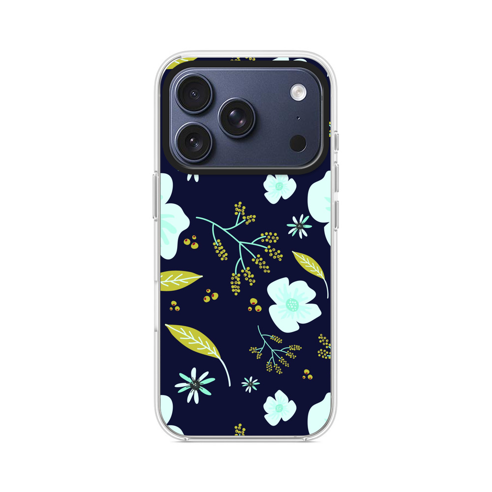 花のパターン iPhone 17 Proオリジナルケース