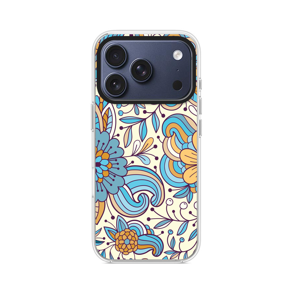 花のパターン iPhone 17 Proオリジナルケース