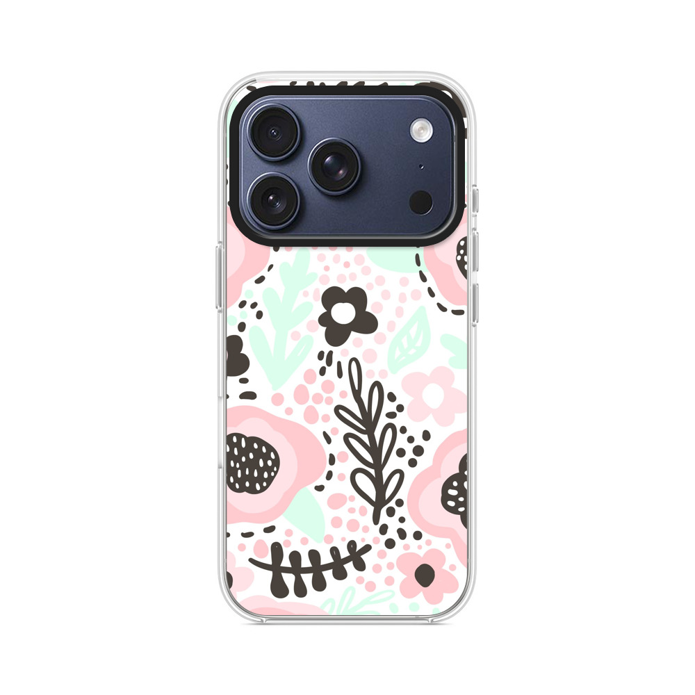 花柄のパターン iPhone 17 Proオリジナルケース