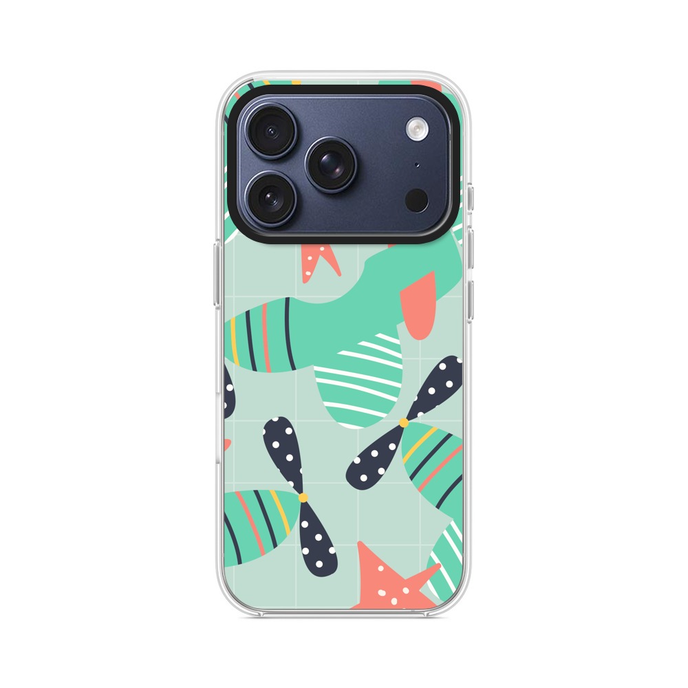 飛行機と星のパターン iPhone 17 Proオリジナルケース