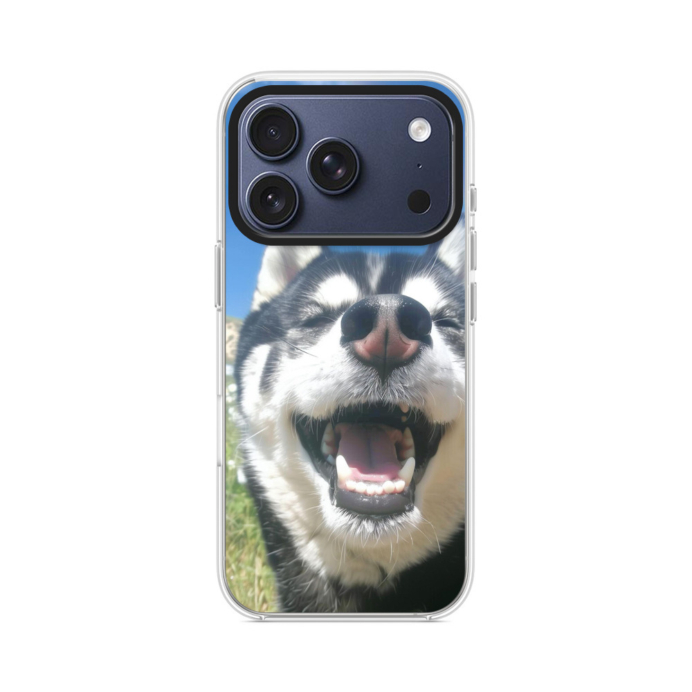 笑顔のハスキー犬 iPhone 17 Proオリジナルケース
