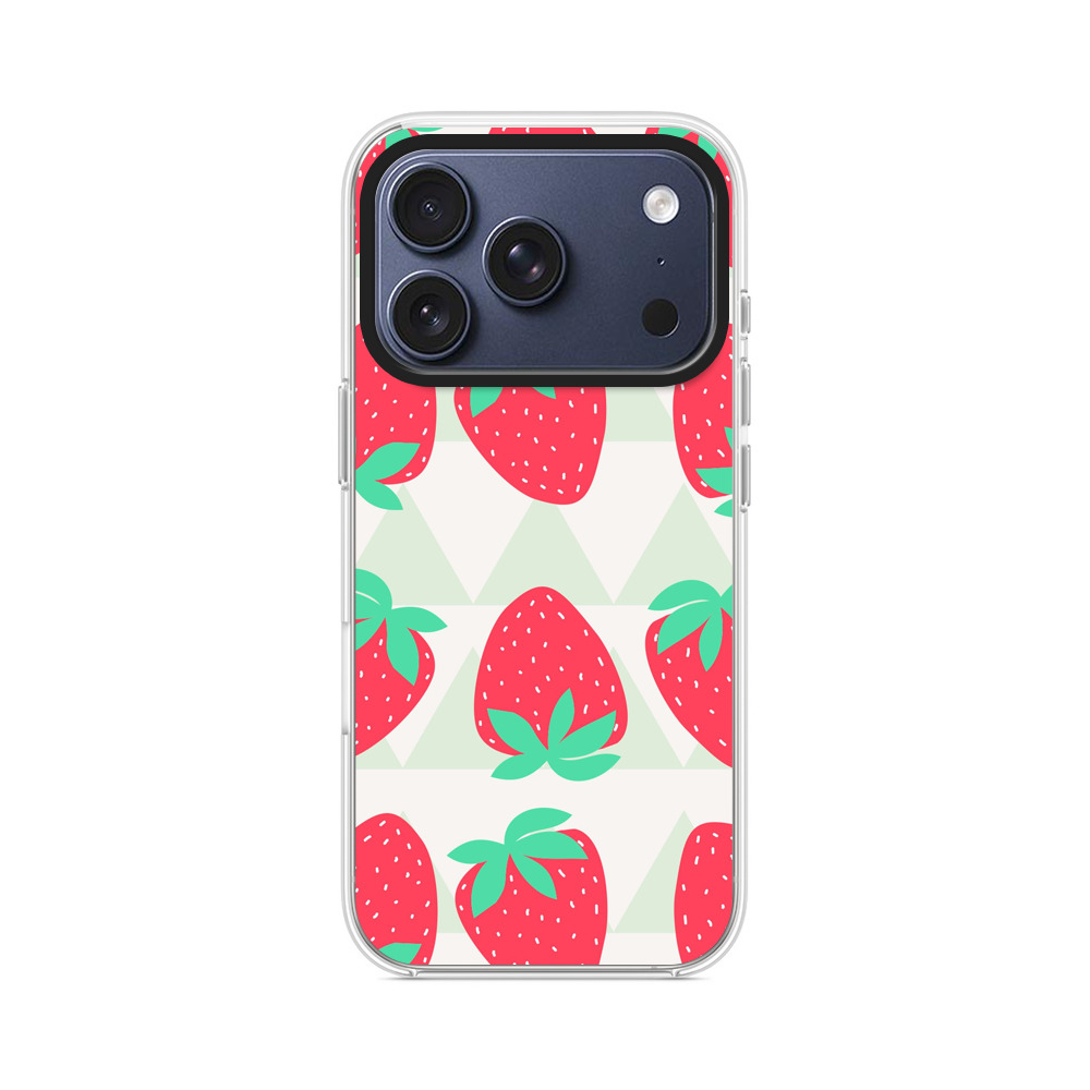 いちごのパターン iPhone 17 Proオリジナルケース