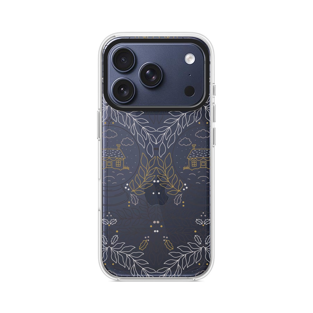 家と葉のパターン iPhone 17 Proオリジナルケース