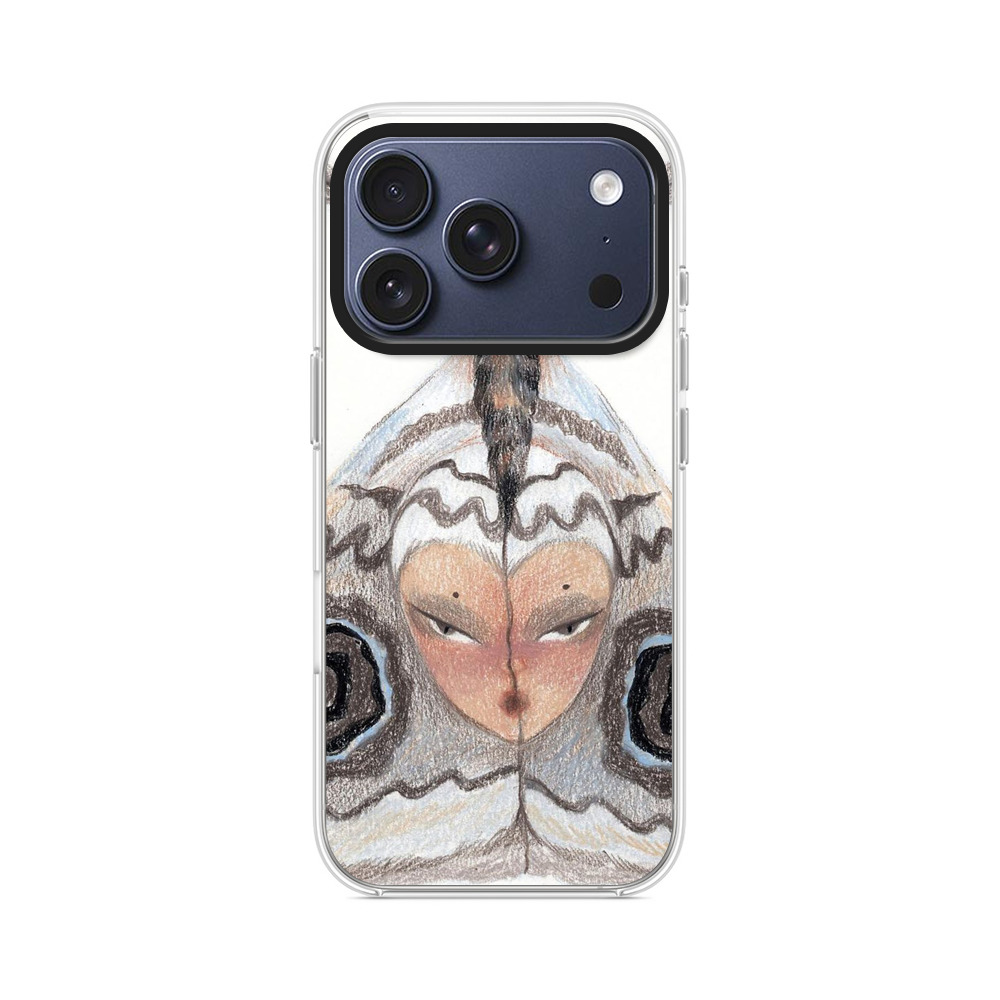 人面蛾のイラスト iPhone 17 Proオリジナルケース