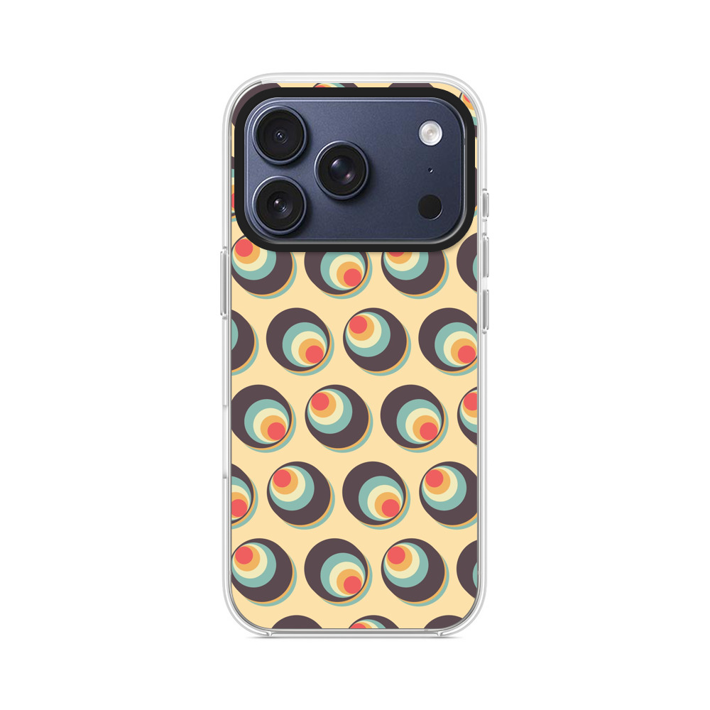 カラフルな円形パターン iPhone 17 Proオリジナルケース