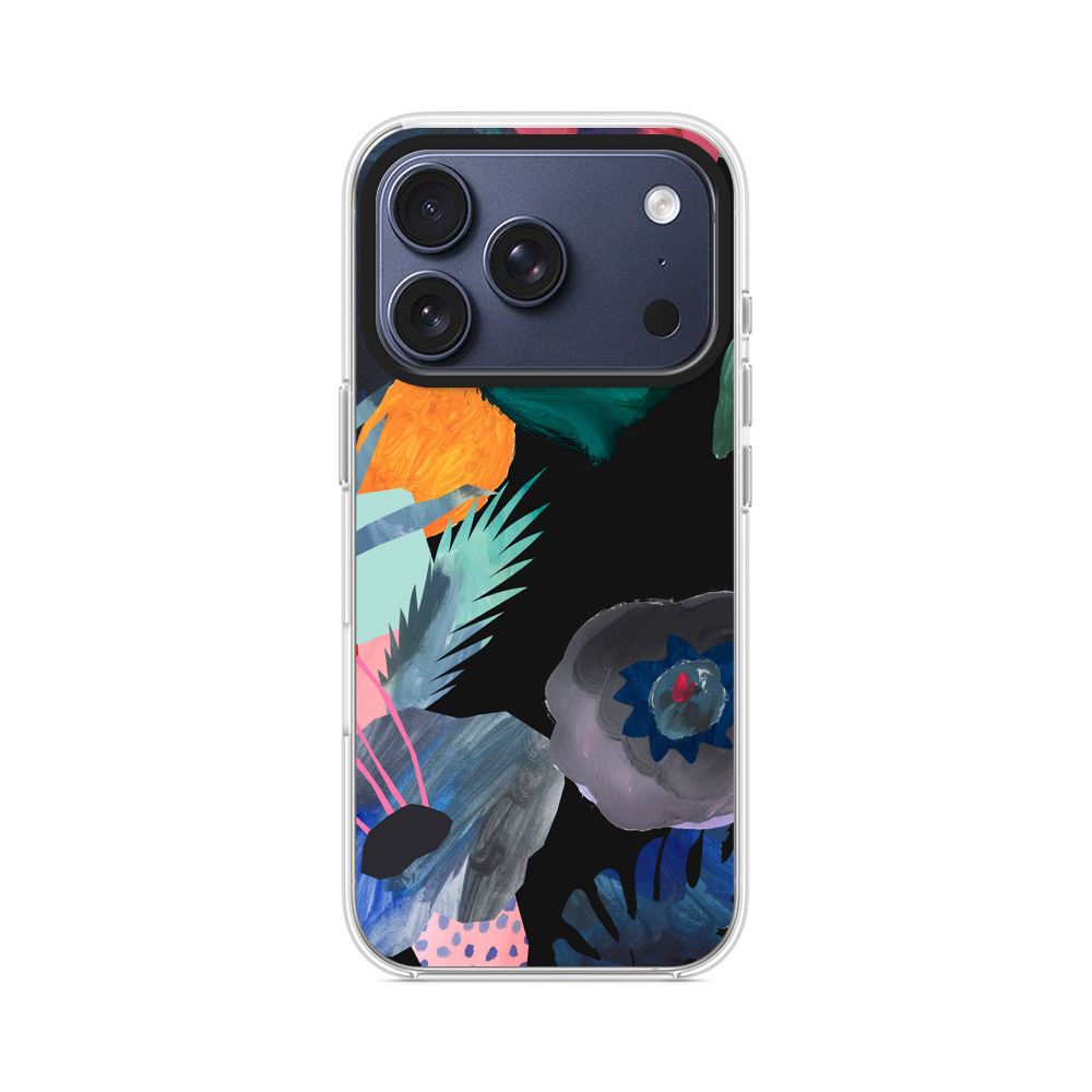 カラフルな花と葉 iPhone 17 Proオリジナルケース