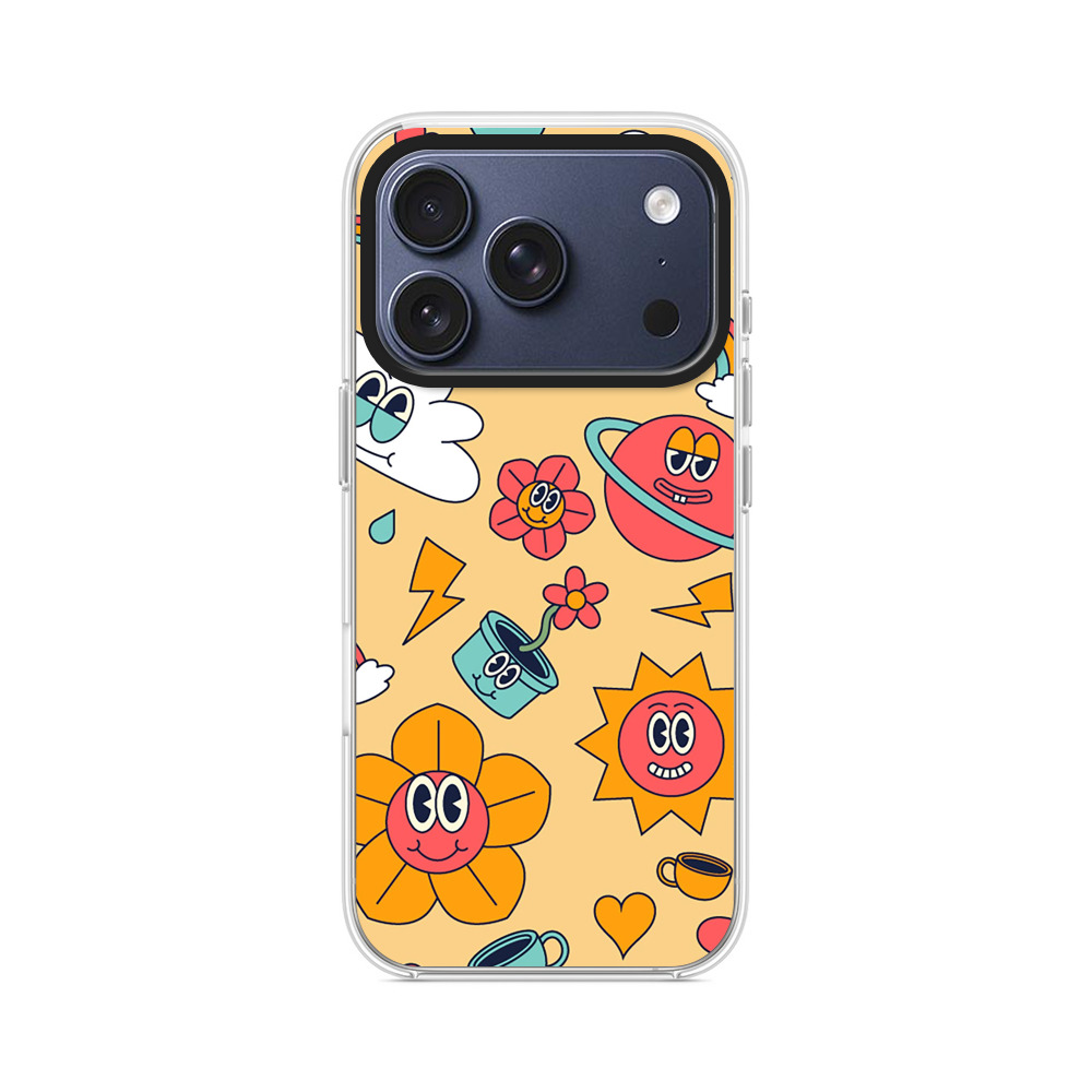 カラフルな模様のイラスト iPhone 17 Proオリジナルケース