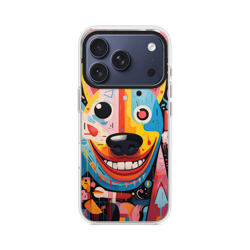 カラフルな笑顔の犬 iPhone 17 Proオリジナルケース