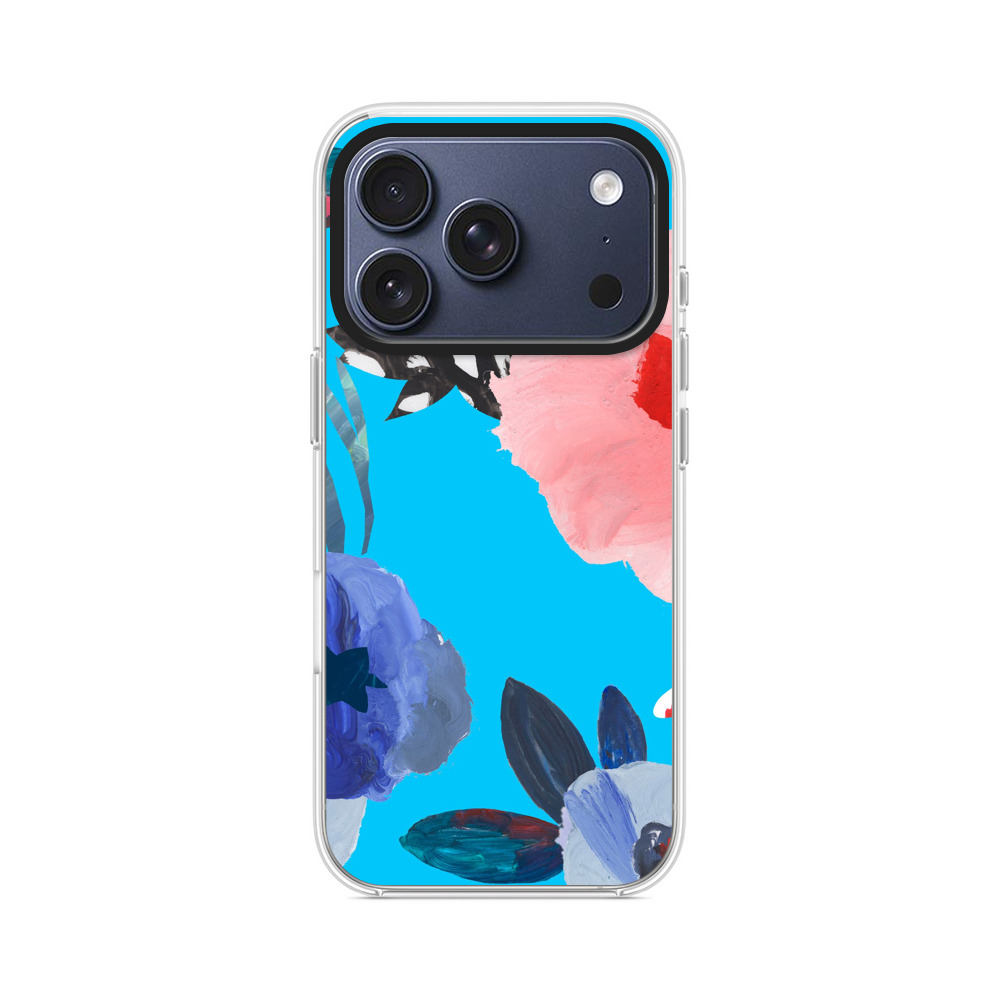 カラフルな抽象花模様 iPhone 17 Proオリジナルケース