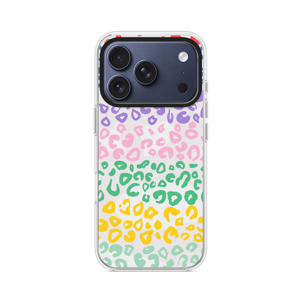カラフルなヒョウ柄のパターン iPhone 17 Proオリジナルケース
