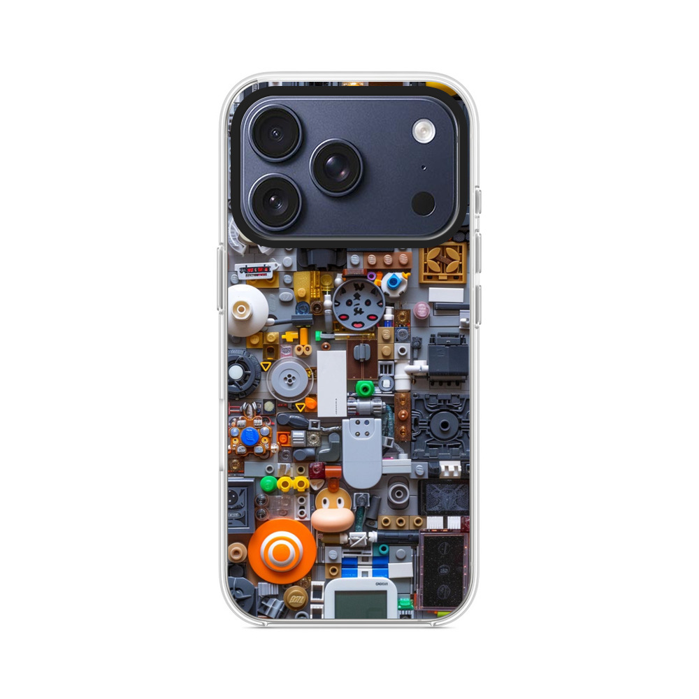 カラフルな部品アート iPhone 17 Proオリジナルケース