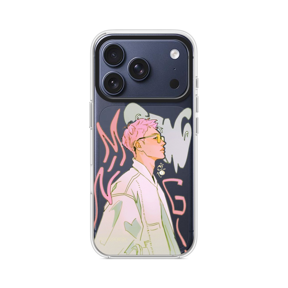 カラフルな髪の男性の横顔 iPhone 17 Proオリジナルケース