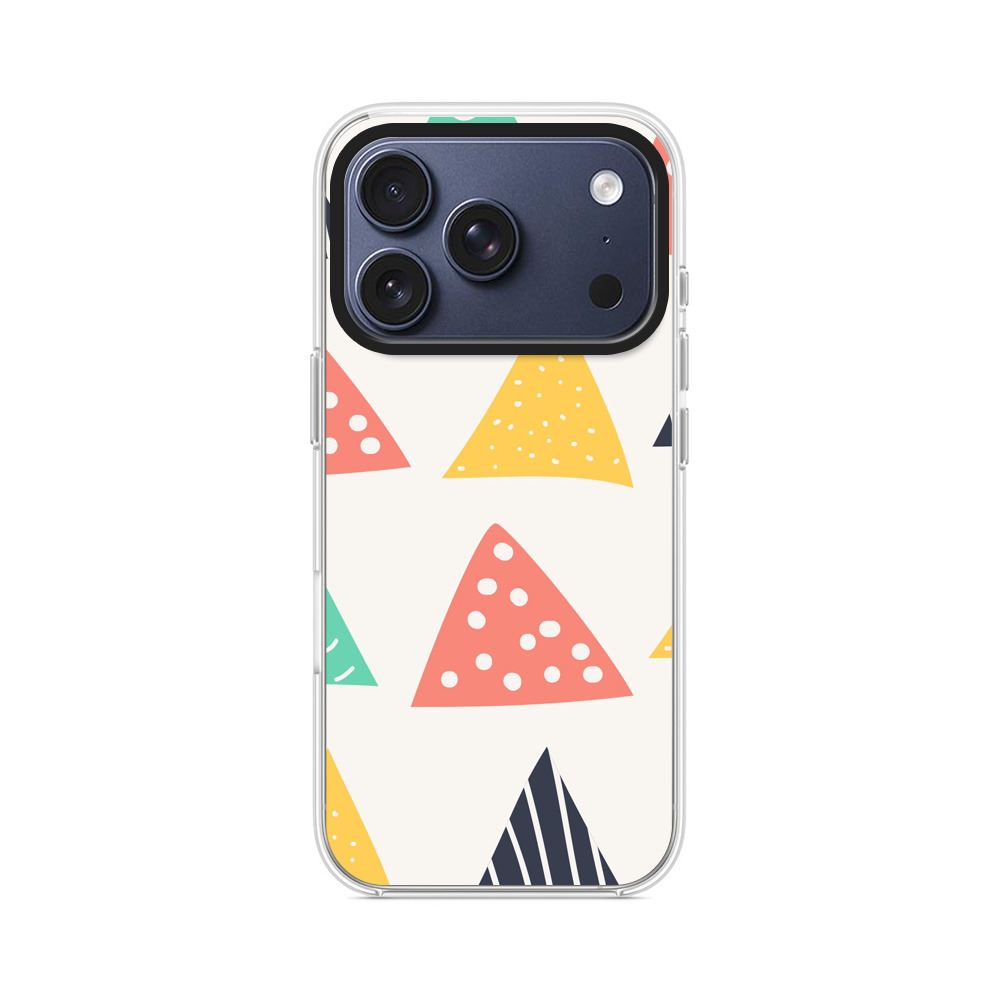 カラフルな三角形のパターン iPhone 17 Proオリジナルケース