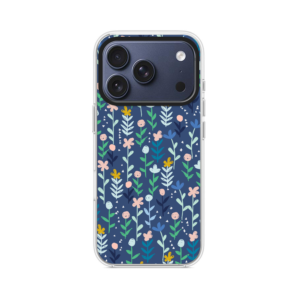 カラフルなシンプル花柄パターン iPhone 17 Proオリジナルケース