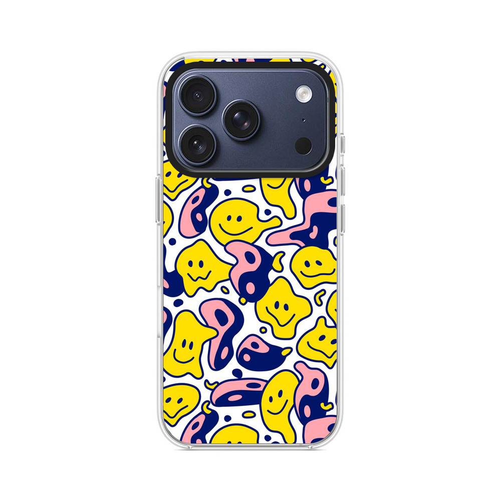 カラフルなスマイル模様 iPhone 17 Proオリジナルケース