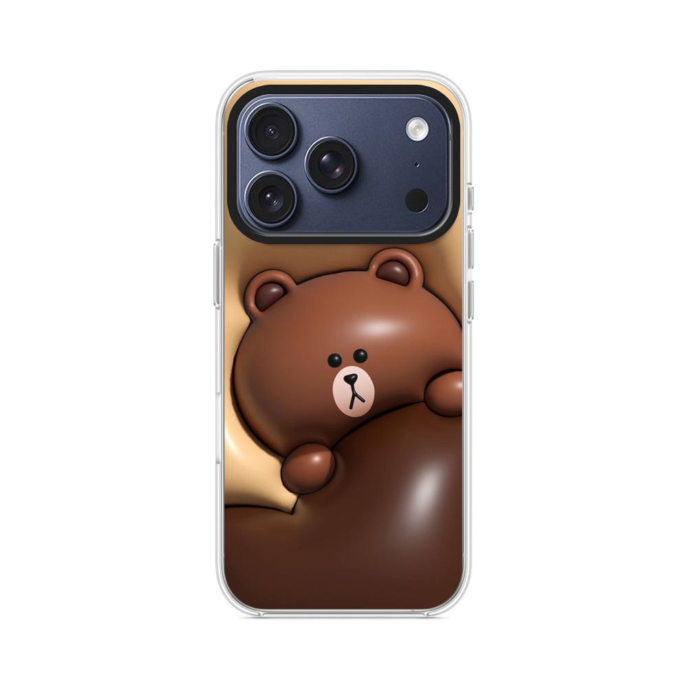 かわいいブラウンのクマ iPhone 17 Proオリジナルケース