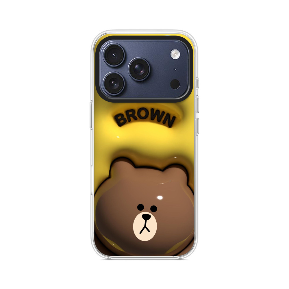 かわいいクマのブラウン iPhone 17 Proオリジナルケース