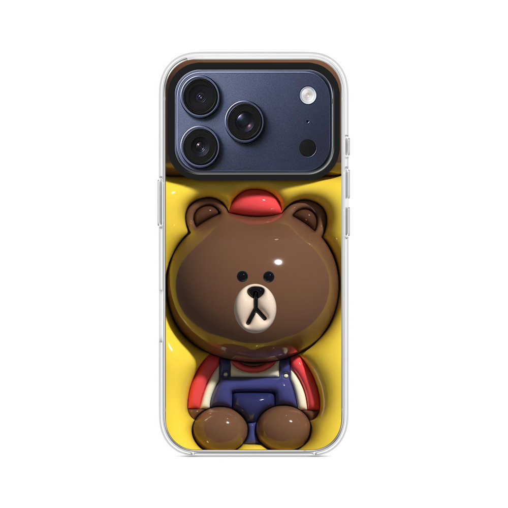 かわいいクマフィギュア iPhone 17 Proオリジナルケース