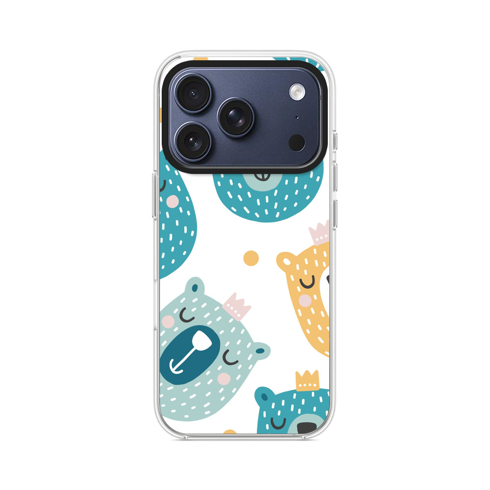 かわいいクマのパターン iPhone 17 Proオリジナルケース