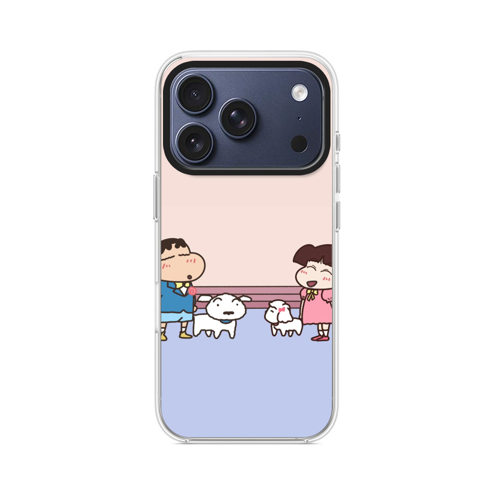 キャラクターと犬のイラスト iPhone 17 Proオリジナルケース