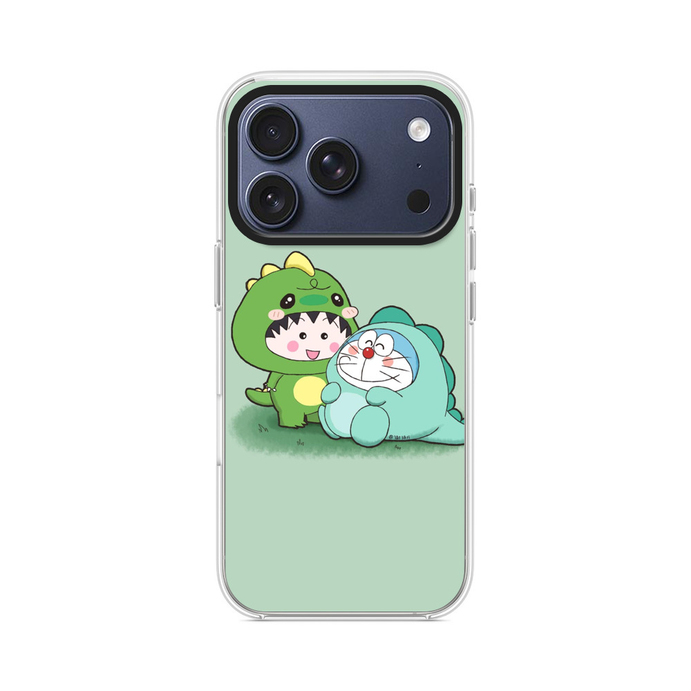 恐竜のコスチュームの二人 iPhone 17 Proオリジナルケース