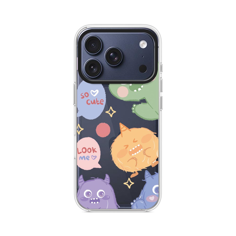 かわいいモンスターのイラスト iPhone 17 Proオリジナルケース