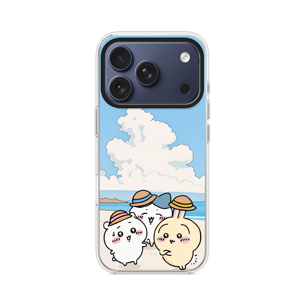 かわいい猫の夏海辺 iPhone 17 Proオリジナルケース