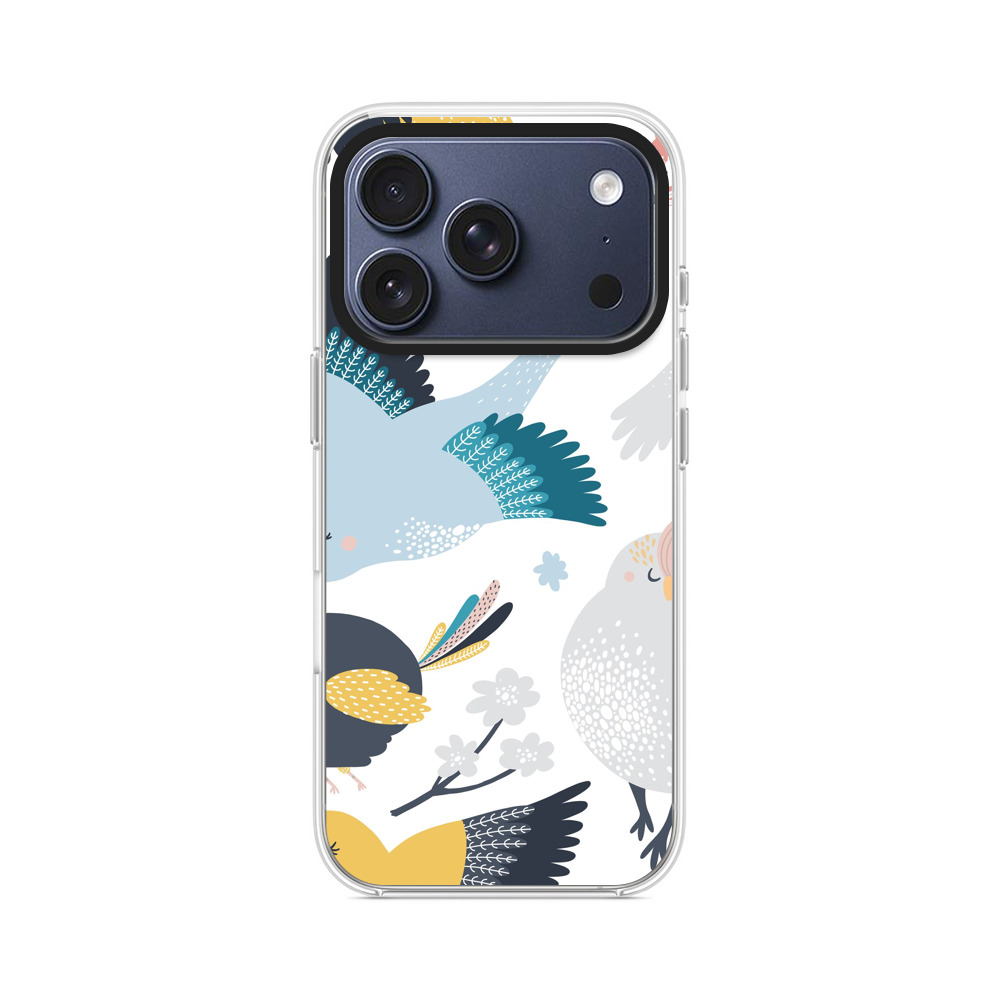 かわいい鳥のパターン iPhone 17 Proオリジナルケース
