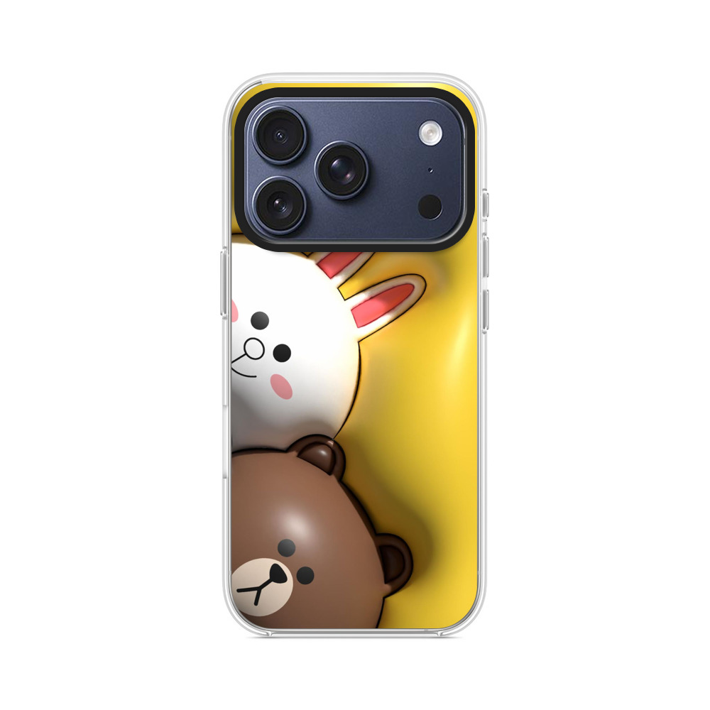 かわいいウサギとクマ iPhone 17 Proオリジナルケース
