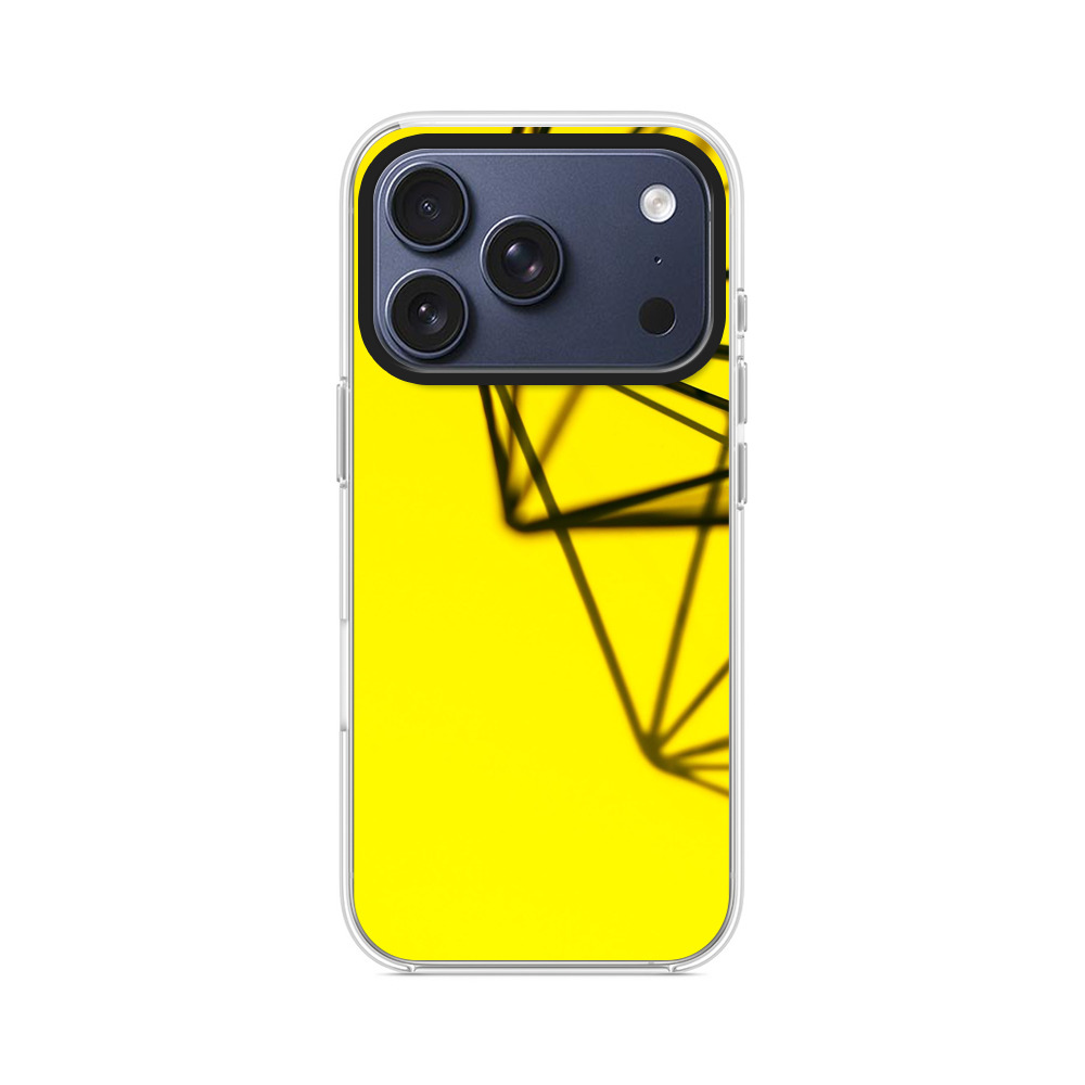 幾何学的な影と黄色 iPhone 17 Proオリジナルケース