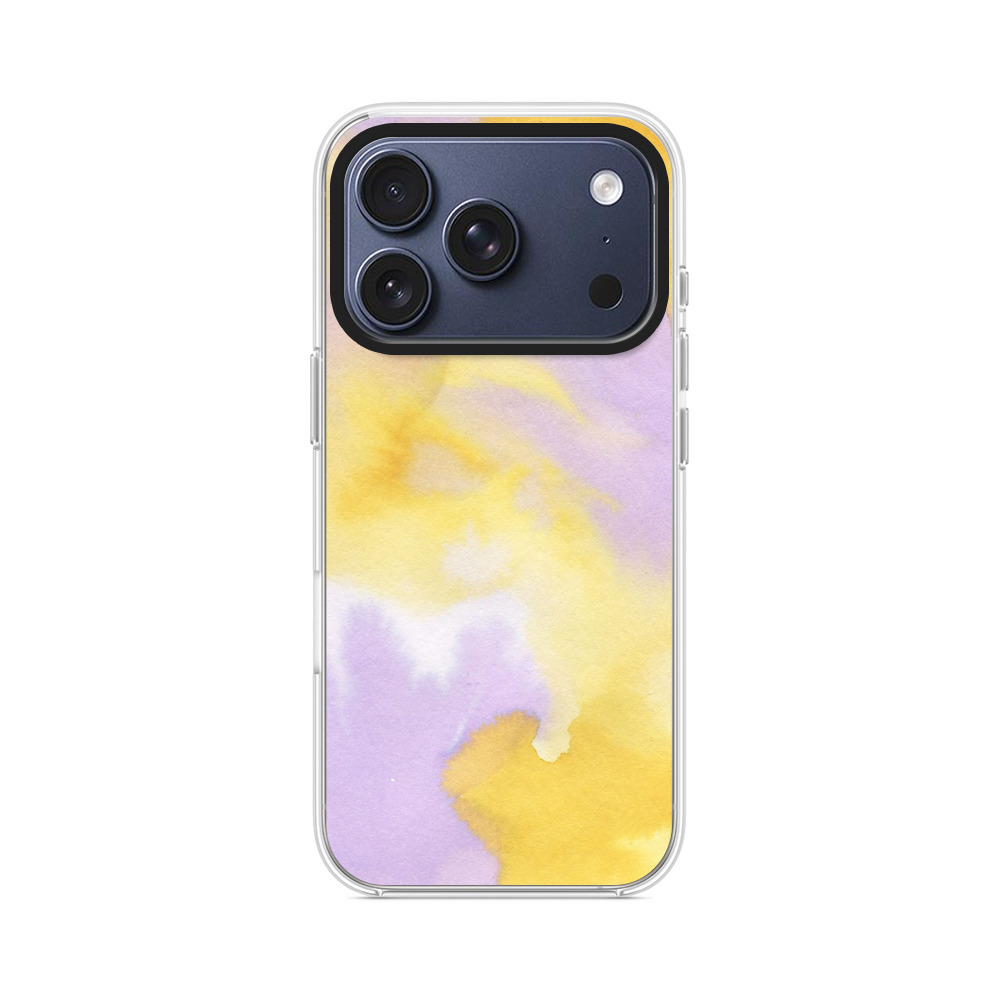 黄色と紫の水彩グラデーション iPhone 17 Proオリジナルケース