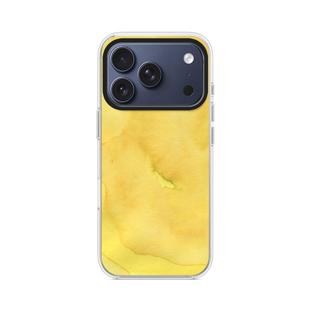 黄色の水彩背景 iPhone 17 Proオリジナルケース