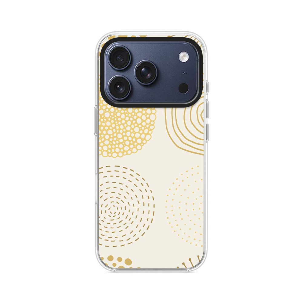 幾何学模様の円形パターン iPhone 17 Proオリジナルケース